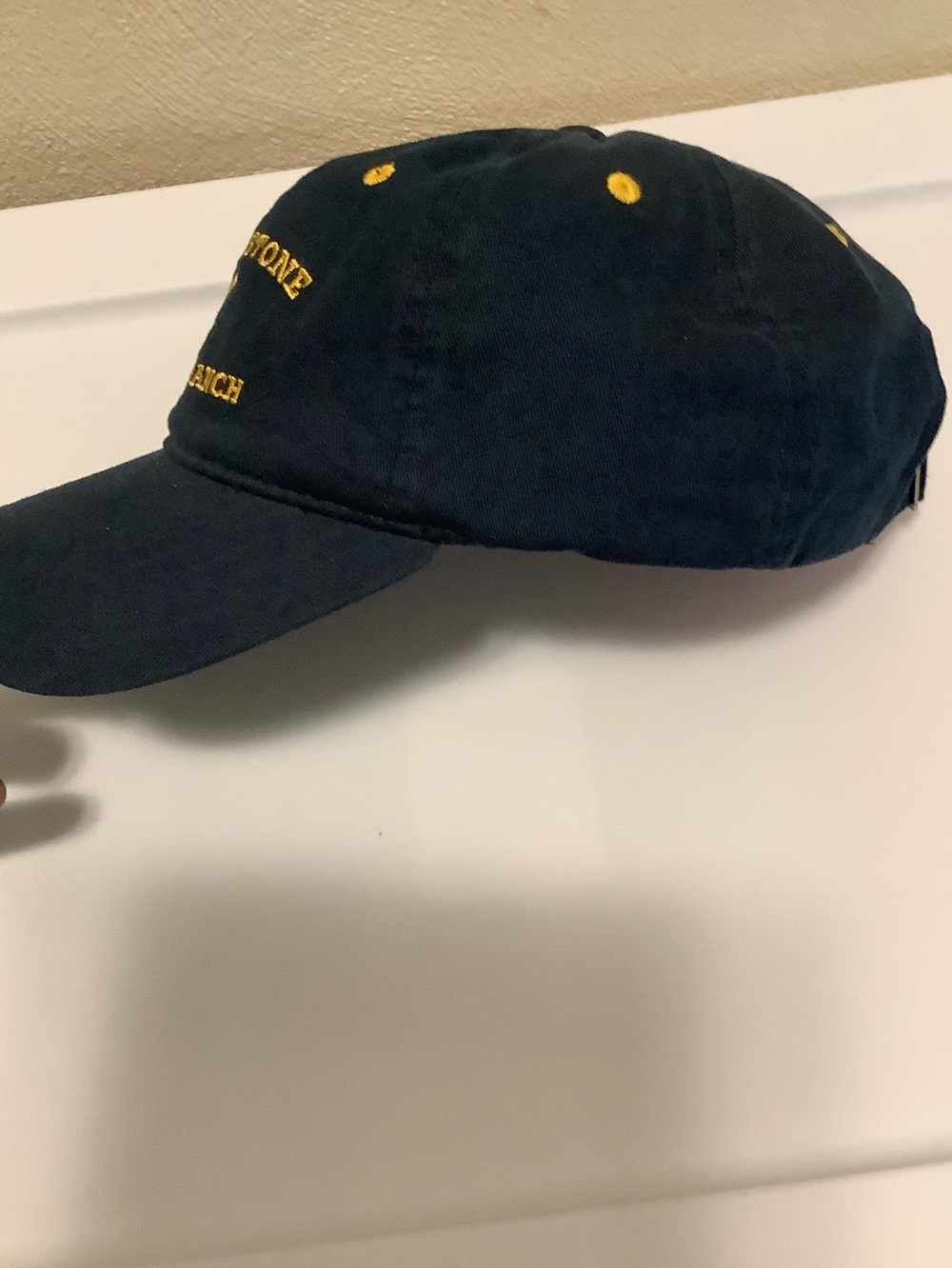 Yellowstone Dutton Ranch Navy & Gold Baseball Cap Adjustable - Picture 8 of 10